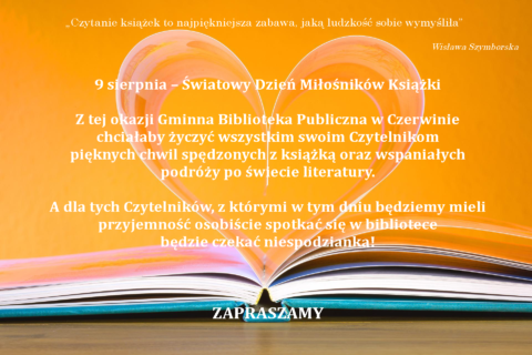 9 sierpnia – Światowy Dzień Miłośników Książki