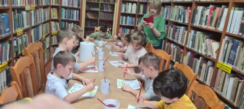 Grupa przedszkolna „Misiów” w Gminnej bibliotece Publicznej w Czerwinie