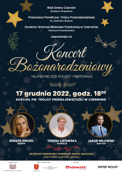 Koncert Bożonarodzeniowy w Kościele pw. Trójcy Przenajświętszej w Czerwinie