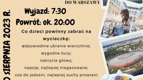 <strong>Plan wycieczki do Warszawy</strong>