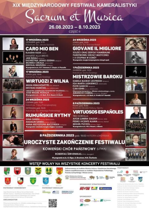 <strong>XIX Międzynarodowy Festiwal Kameralistyki „Sacrum et Musica” w Czerwinie!</strong>