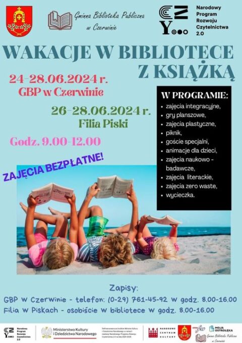 <strong>Wyjątkowe wakacje z książką w naszej bibliotece!</strong>