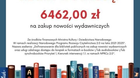 <strong>Gminna Biblioteka Publiczna w Czerwinie z kolejną dotacją!</strong>