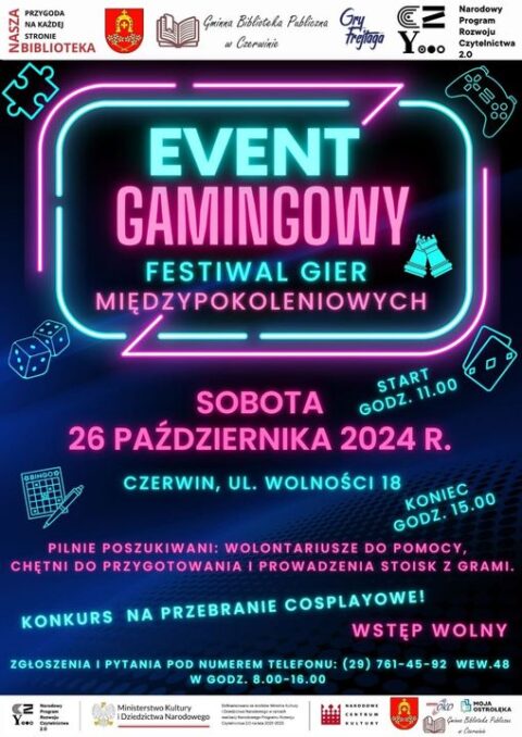 <strong>Zapraszamy na Event Gamingowy – Festiwal Gier Międzypokoleniowych!</strong>