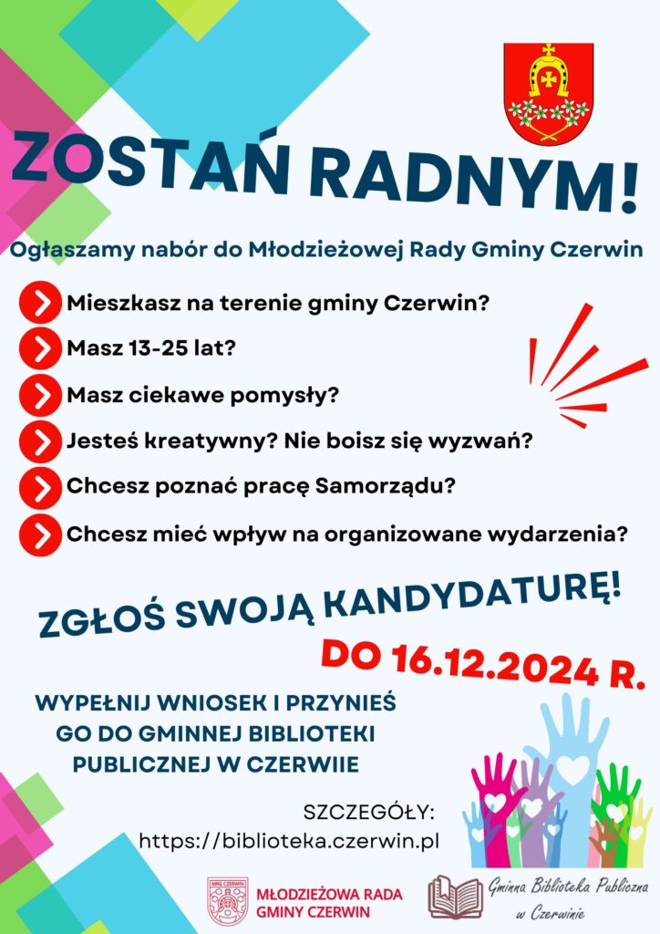 Blue-and-Orange-Minimalist-Were-Hiring-Poster2-1-724x1024 Ogłaszamy nabór do Młodzieżowej Rady Gminy Czerwin!