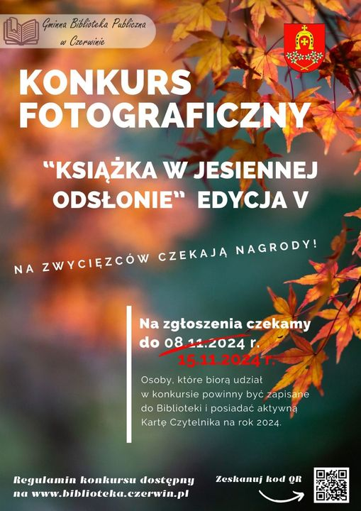 obraz-126 KONKURS FOTOGRAFICZNY - “Książka w jesiennej odsłonie”- wydłużamy termin !