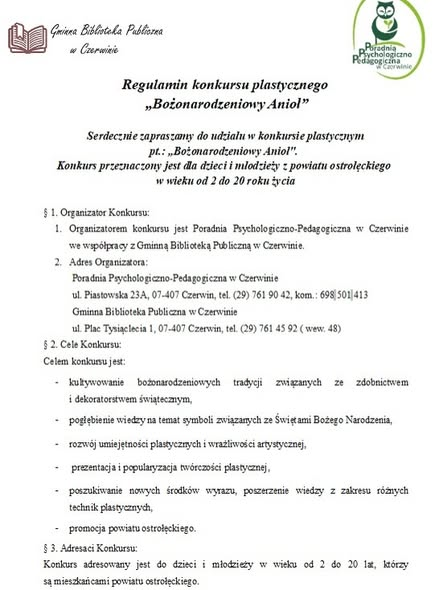 image-103 Konkurs Plastyczny „Bożonarodzeniowy Anioł” we współpracy z Poradnią Psychologiczno - Pedagogiczną